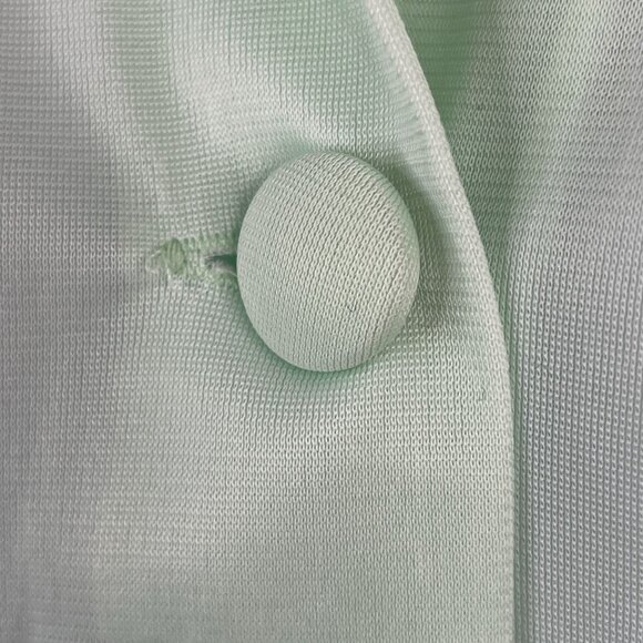 Vintage Womens Robe Housecoat Button Up Size M Lace Trim Chiffon Rockabilly - Picture 10 of 14